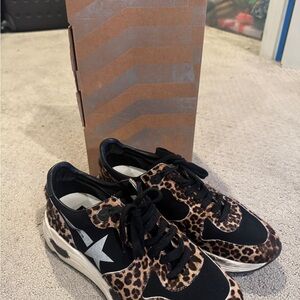 Golden Goose Runners pony hair Leopard Print 38 with box
